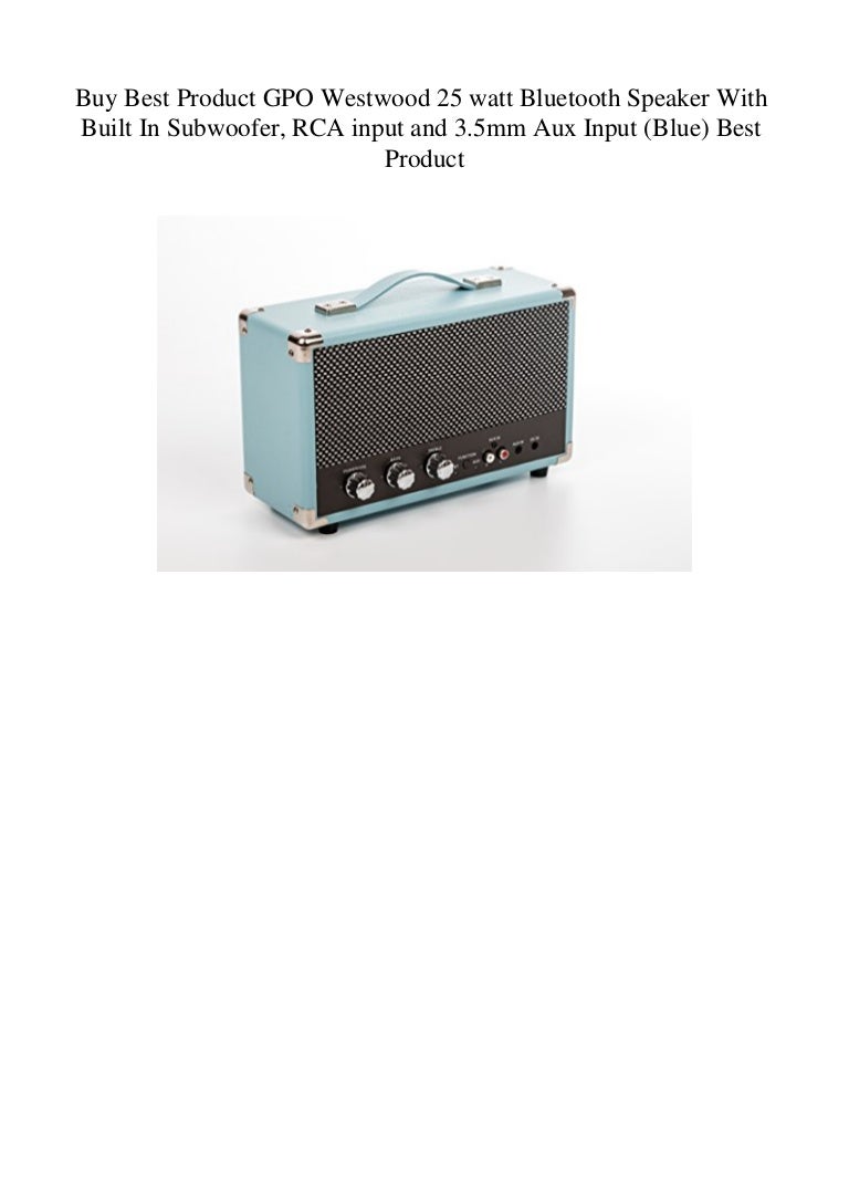 gpo westwood bluetooth speaker