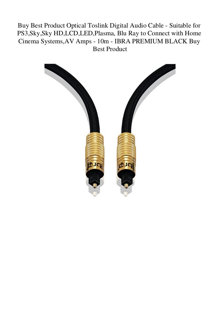 Buy Best Product Optical Toslink Digital Audio Cable Suitable for P…