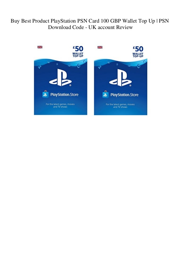 Buy Best Product PlayStation PSN Card 100 GBP Wallet Top Up PSN Down…