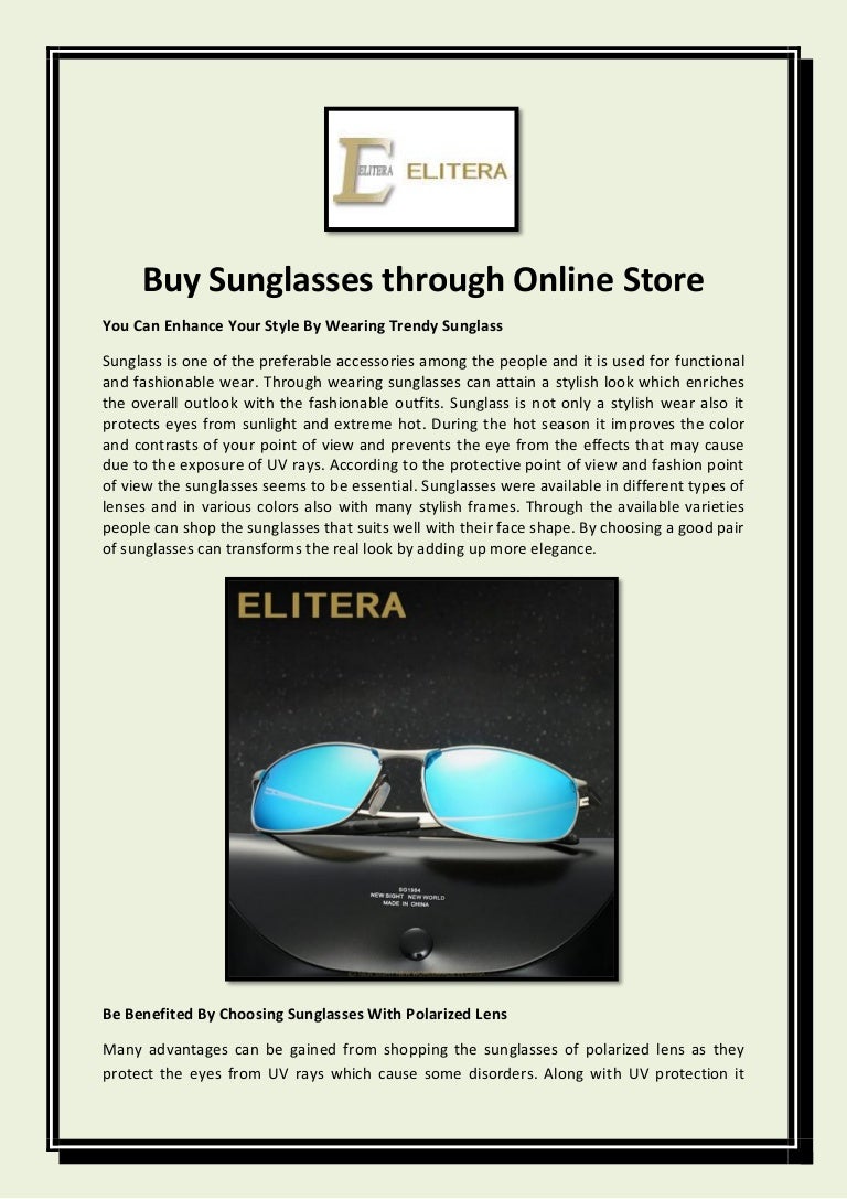 best online shopping sites for sunglasses