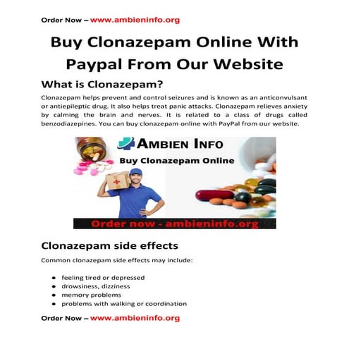 Buy clonazepam online