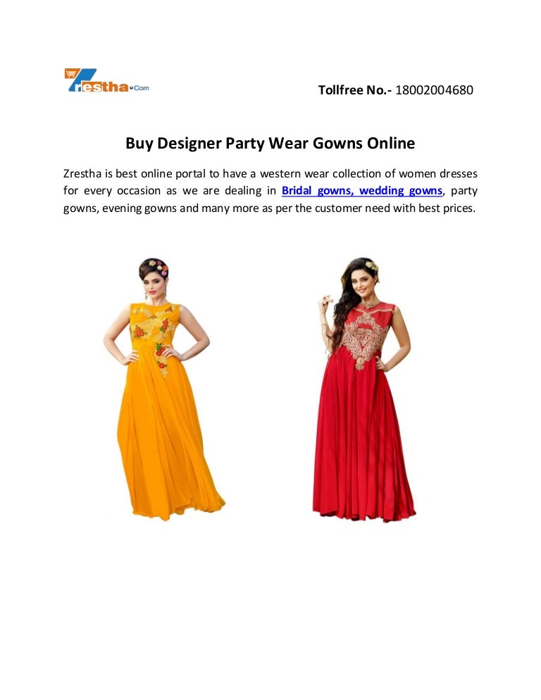 best party wear gowns online