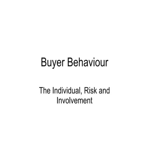 Buyer Behaviour