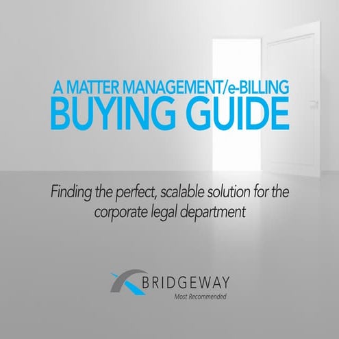 Matter Management and e-Billing Buyers' Guide