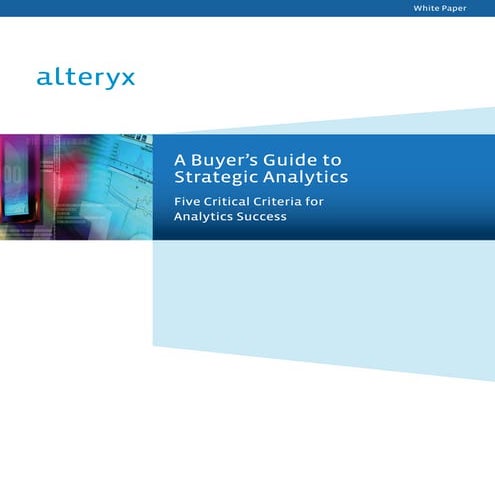 Buyer's guide to strategic analytics