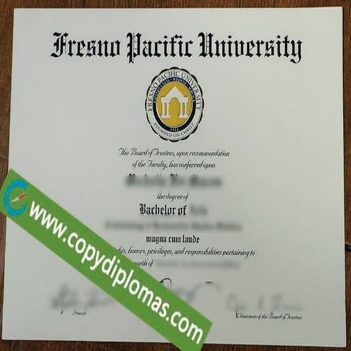 buy fake degree, Fresno Pacific University diploma