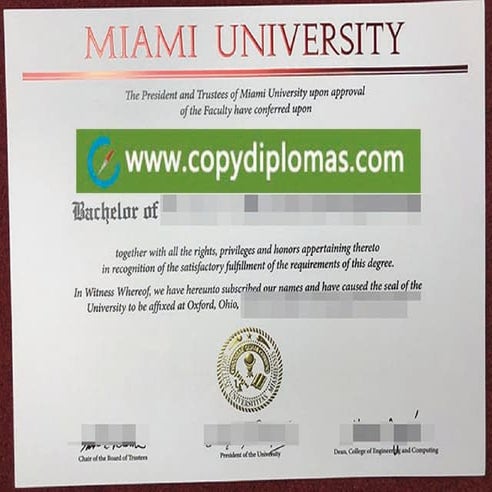 buy fake diploma, Miami University diploma