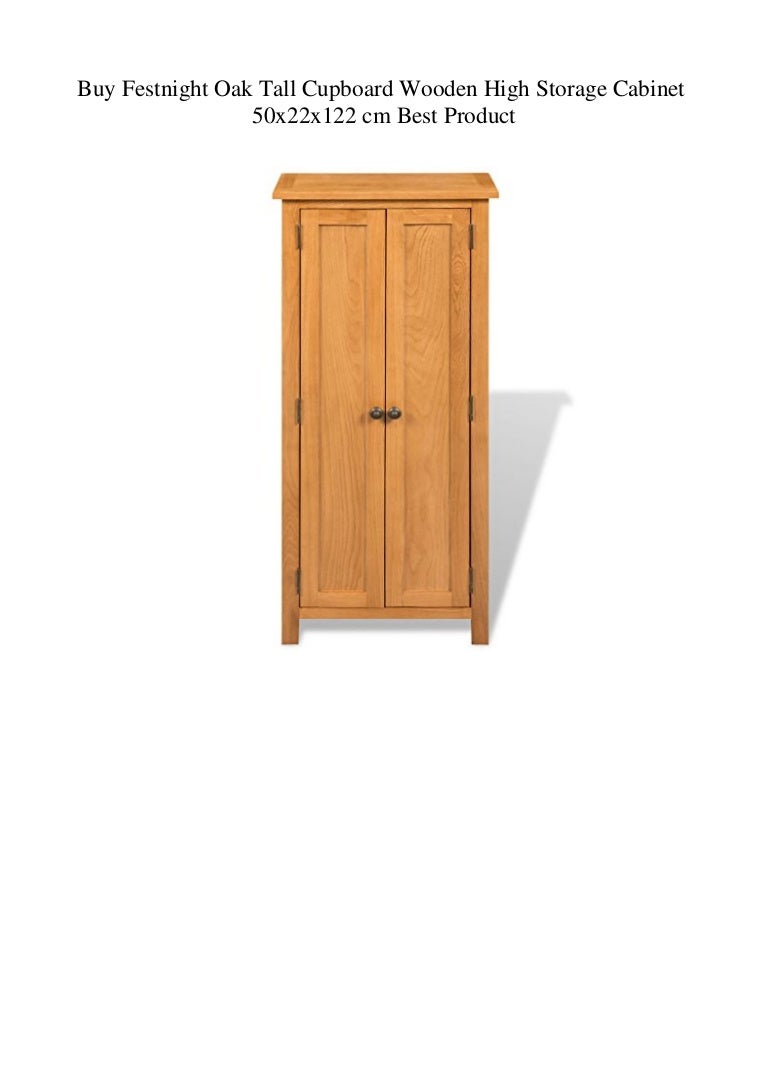 cheap tall storage cabinet on Buy Festnight Oak Tall Cupboard Wooden High Storage Cabinet 50x22x122