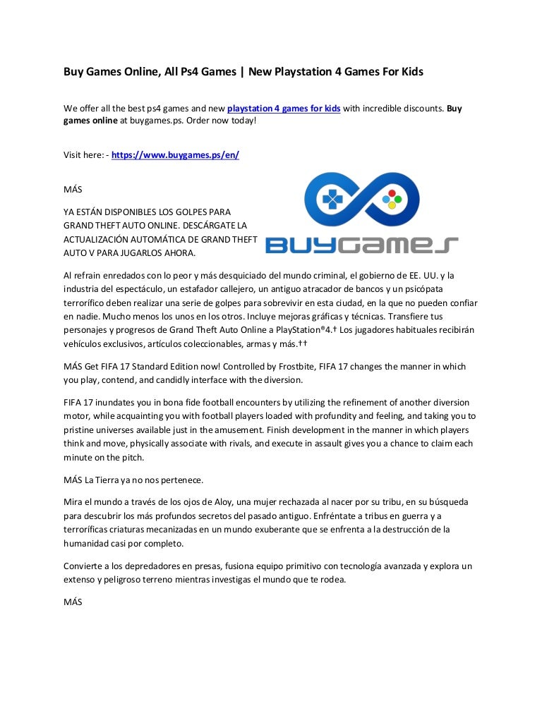 ps4 buy games online