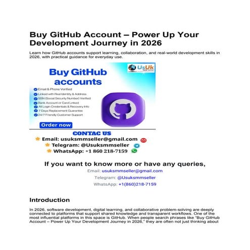 Buy GitHub Account – Power Up Your Development Journey in 2026.docx