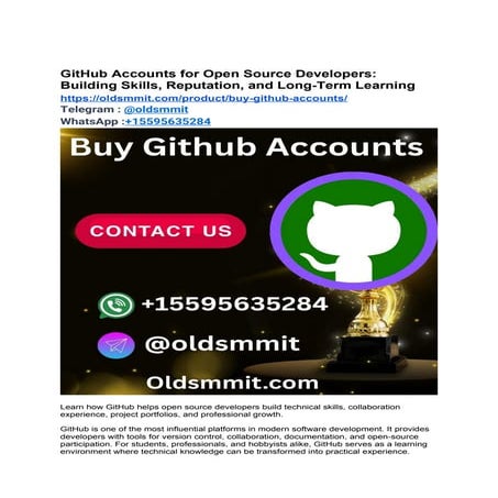 Buy US GitHub Accounts for Open Source Developers.pdf