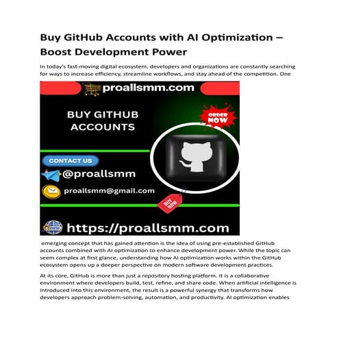 Buy GitHub Accounts with AI Optimization – Boost Development Power.pdf