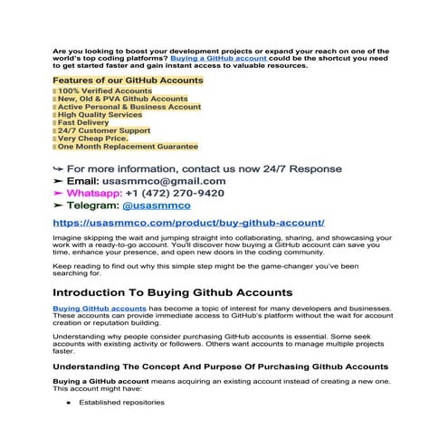 Buy GitHub Account – Verified Profiles for Freelancers & Coders.docx