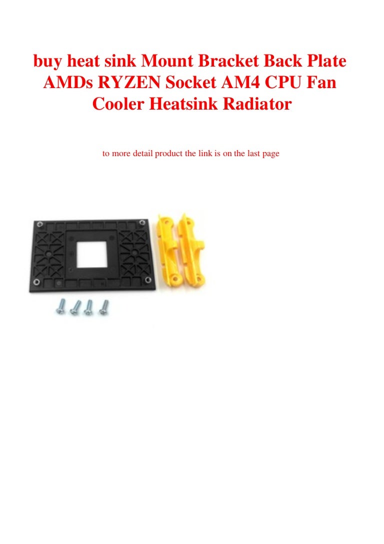 Mount Bracket /& Back Plate AMD RYZEN Socket AM4 CPU fan cooler heatsink radiator