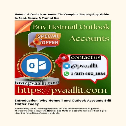 Buy Hotmail Outlook Accounts – What You Should Know Before Making a ...
