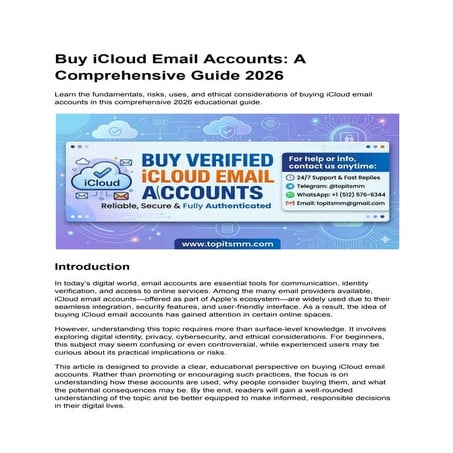 Top 10 Important Things to Know Before You Buy iCloud Email Accounts.docx