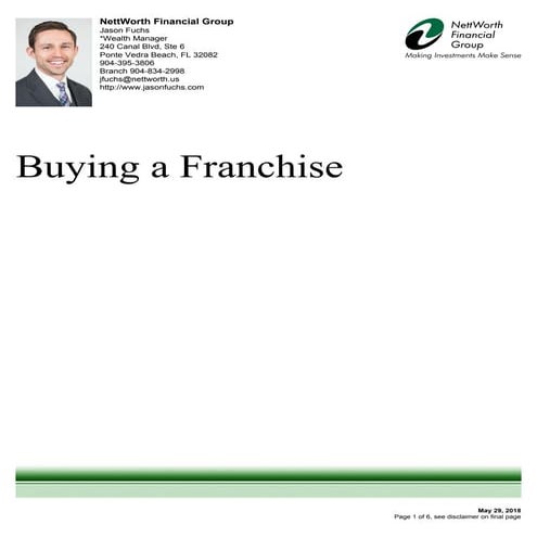 Buying a Franchise