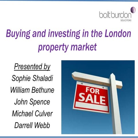 Buying and investing in the london property market
