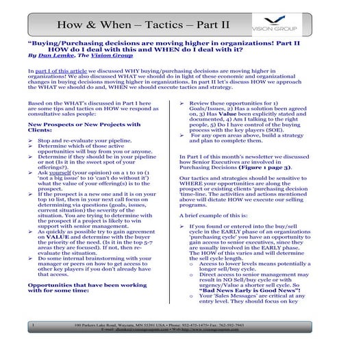 Buying Decisions Are Moving Higher In Organizations How When | PDF