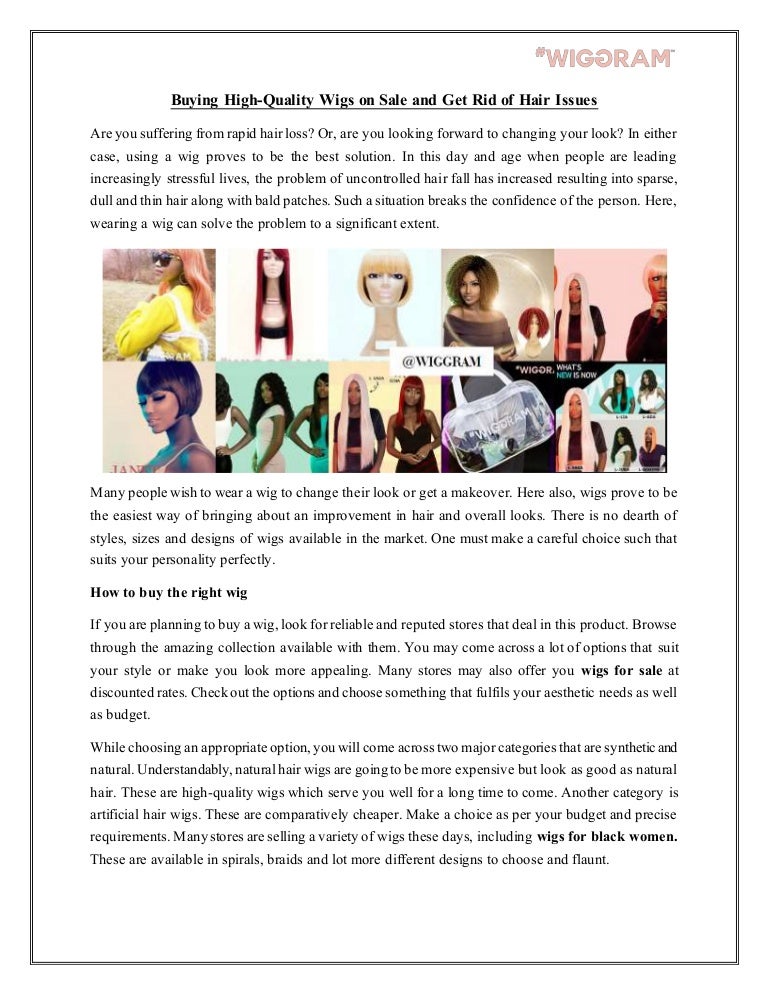 wigs for sale good quality