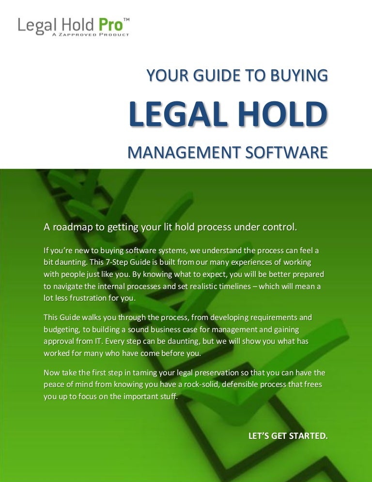 Legal Hold Software Buyers Guide