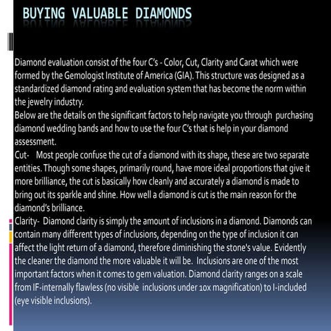 Buying valuable diamonds