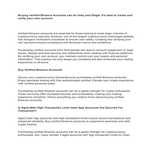 5 Best Sites to Buy Verified Binance Accounts