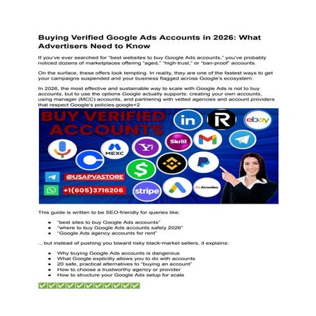Buying Verified Google Ads Accounts in 2026_ What Advertisers Need to ...