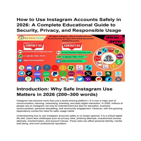 How to Safely Manage and Secure Instagram Accounts in 2026: The ...