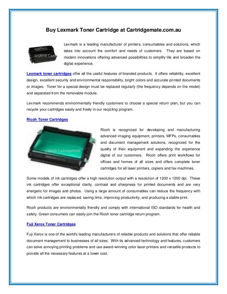 lexmark laser printer cartridges
