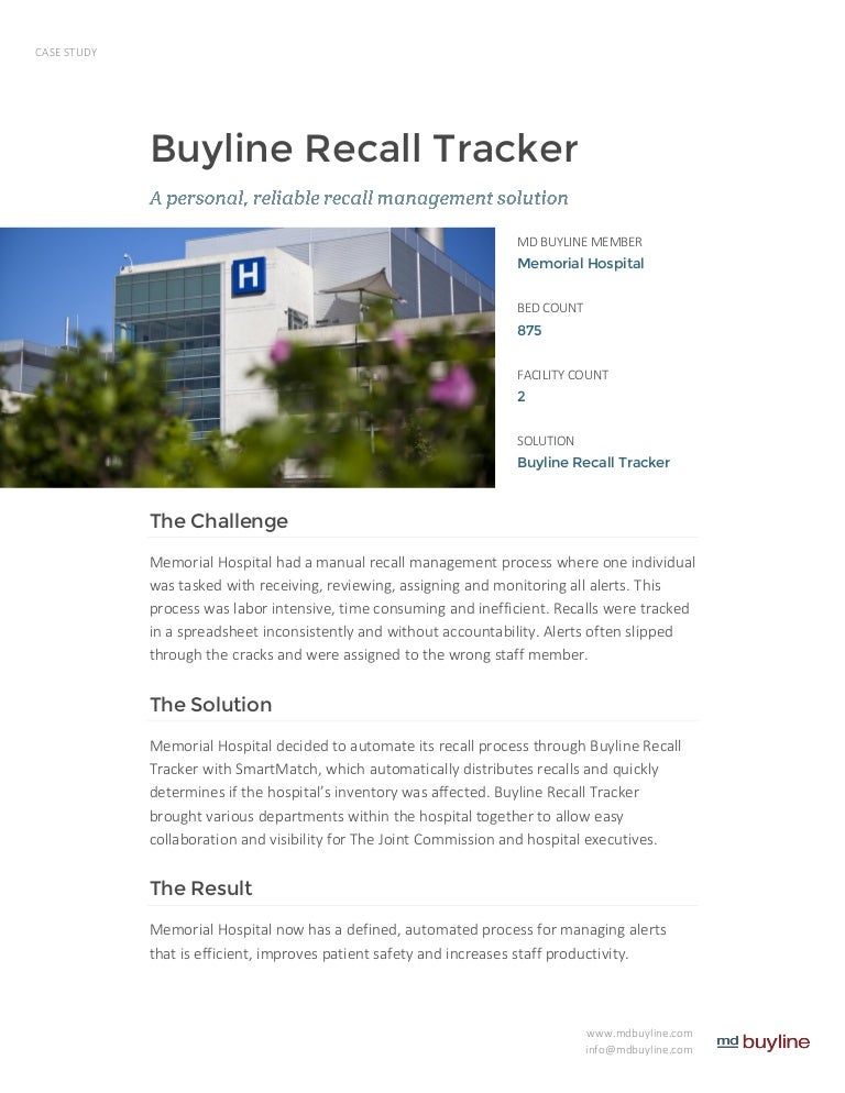 Recall case study image