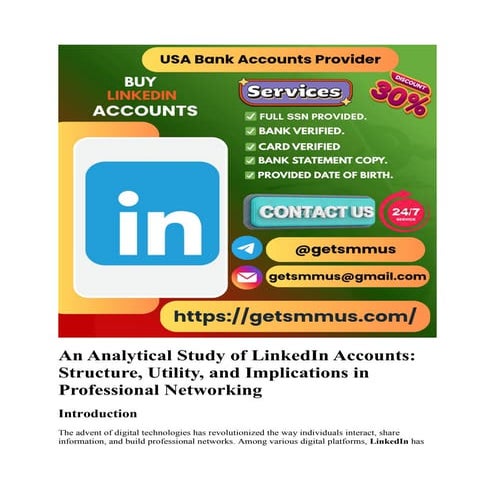 Buy LinkedIn Accounts.pdf Buy LinkedIn Accounts (PVA & 100% Phone ...
