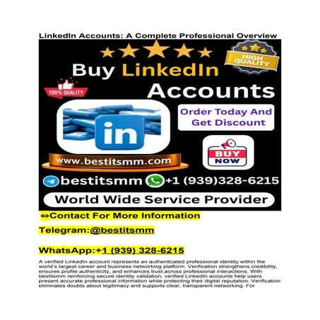 Buy Linkedin accounts from the only reliable provider on ....docx