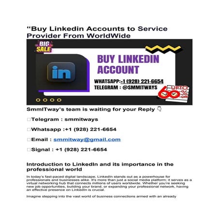 The 9 Sites Reference To Buy LinkedIn Accounts in 2026_ An Educational ...