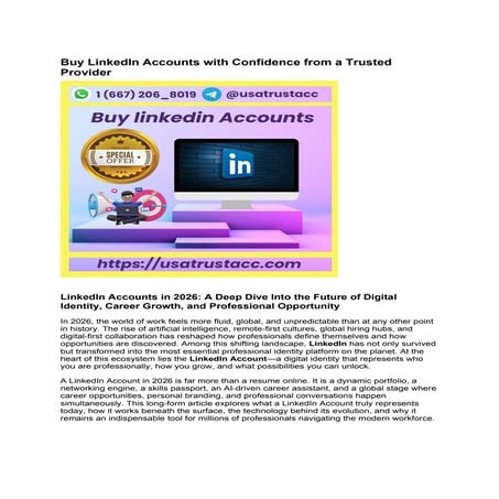Buy LinkedIn Accounts with Confidence from a Trusted Provider.docx