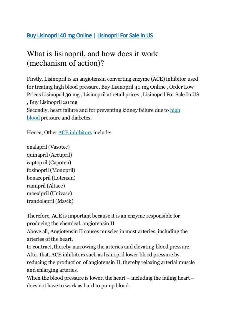 Lisinopril buy online