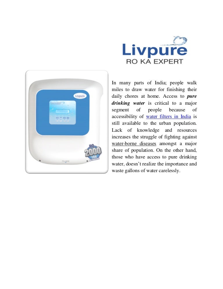 Buy Livpure Touch 2000 Plus RO UV Water Purifiers in easy EMI