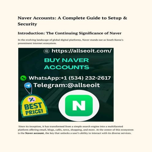 Buy Naver Accounts_ A Complete Guide to Setup & Security.pdf
