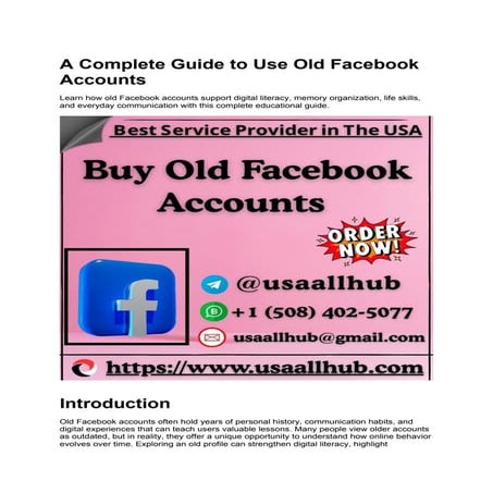 Buy Old Facebook Accounts In Us,Uk,Ca.docx