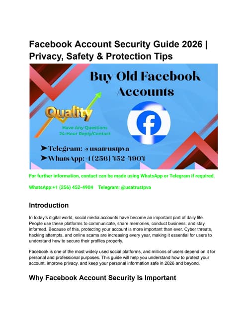 Comprehensive Facebook Account Security Guide 2026 Privacy Safety