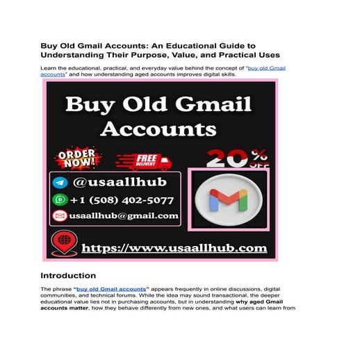 buy old Gmail accounts                 .