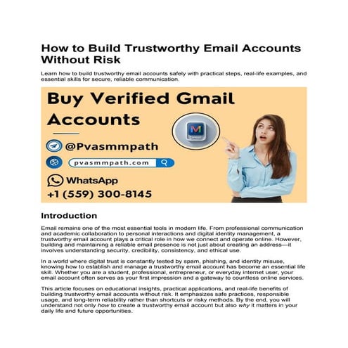 How to Warm Up New Gmail Accounts for Improved Email Deliverability and ...