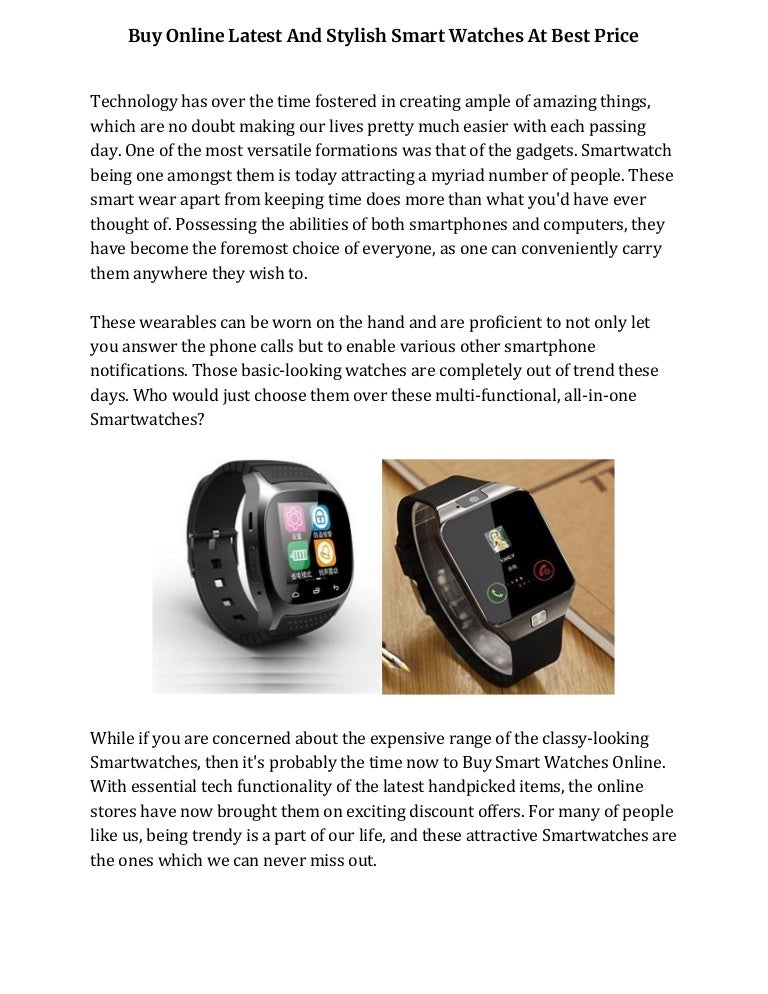 stores that sell smart watches