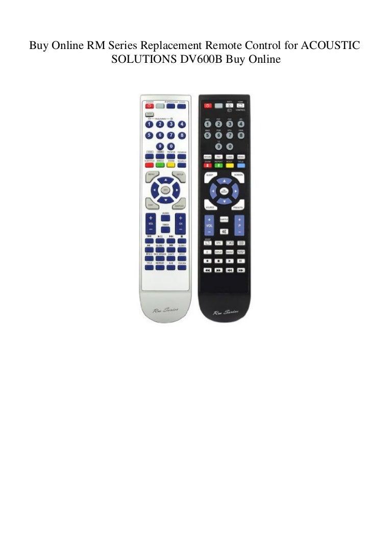 Buy Online RM Series Replacement Remote Control for ACOUSTIC SOLUTION…