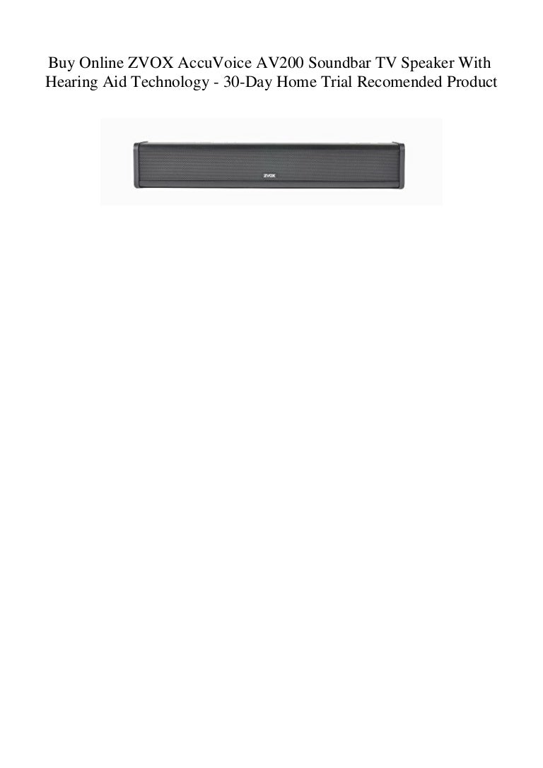 zvox accuvoice av200 soundbar