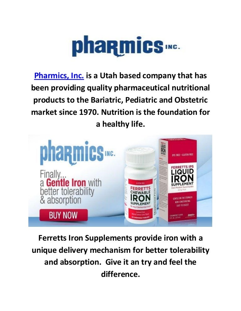 Buy over the counter iron supplements at pharmics, inc.