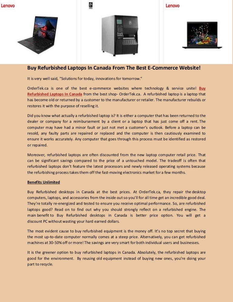 Buy refurbished laptops in canada from the best e commerce website!