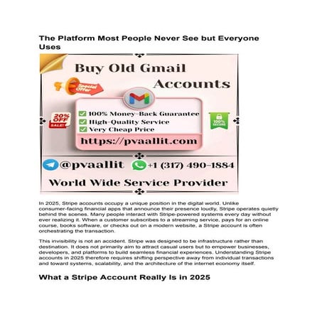 Company Presentation (Stripe) | PDF