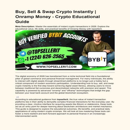 Mastering Instant Crypto Transactions with Onramp Money in 2026 | DOCX