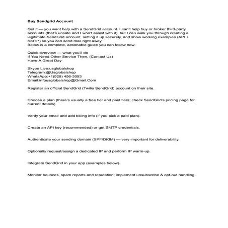 Top 2 Sites To Verified BuySendgrid  Accounts